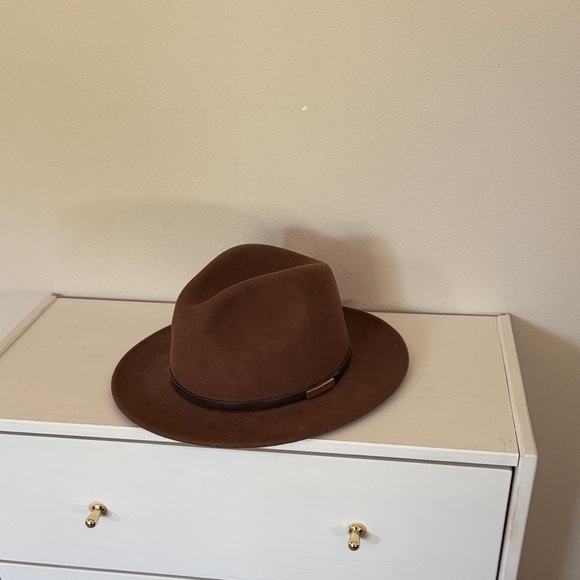 Classic Brown Fedora Hat - Picture 1 of 9